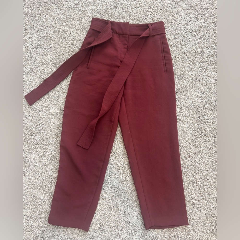 Aritzia Wilfred Cropped Belted Pants
